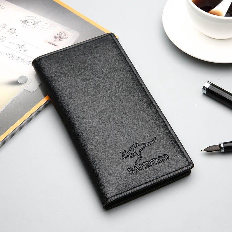 Men’s Long Slim Wallet Microfibre Leather