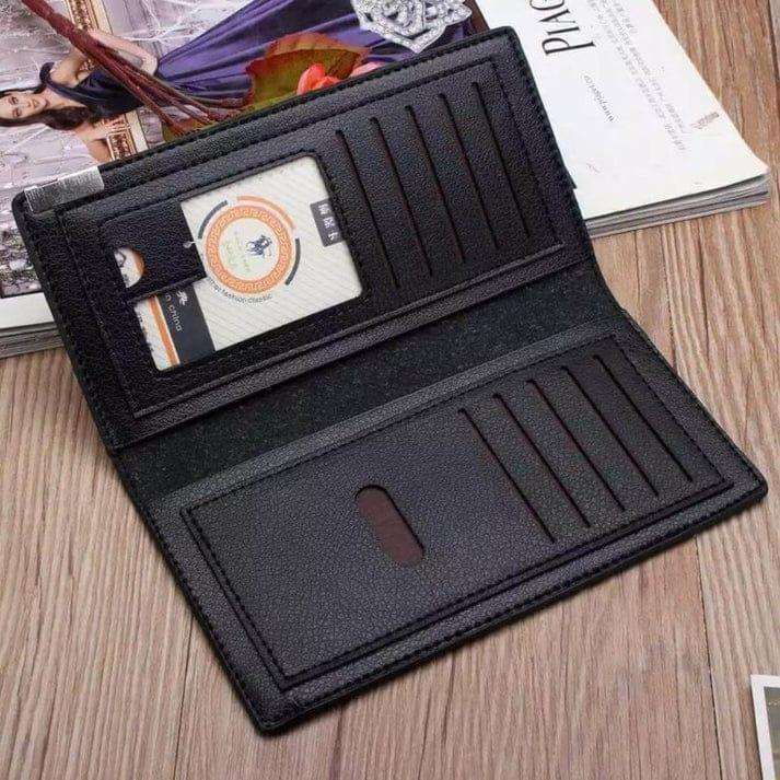Men’s Long Slim Wallet Microfibre Leather