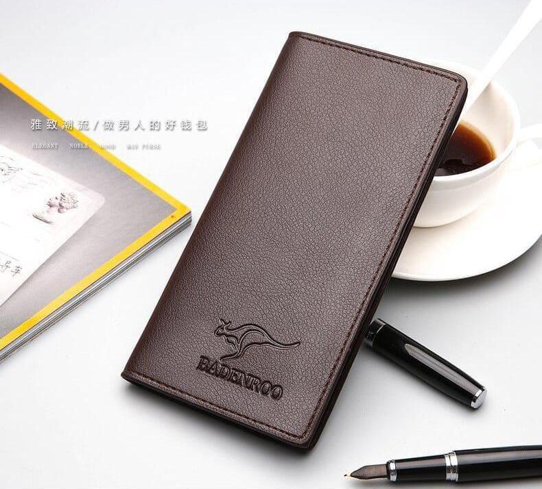 Men’s Long Slim Wallet Microfibre Leather