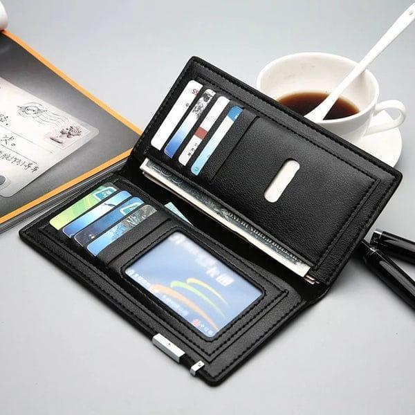 Men’s Long Slim Wallet Microfibre Leather