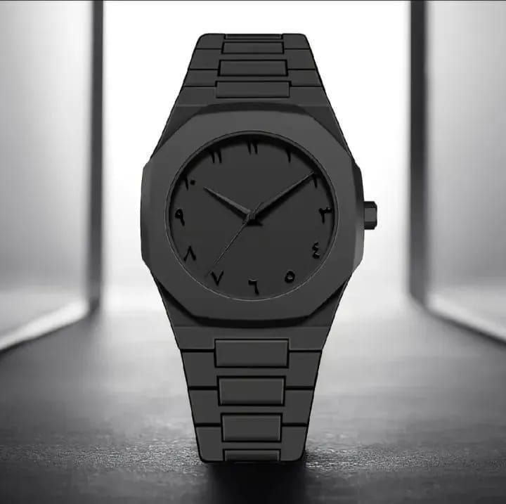 Black Arabic Aura Watch Stylish Aura
