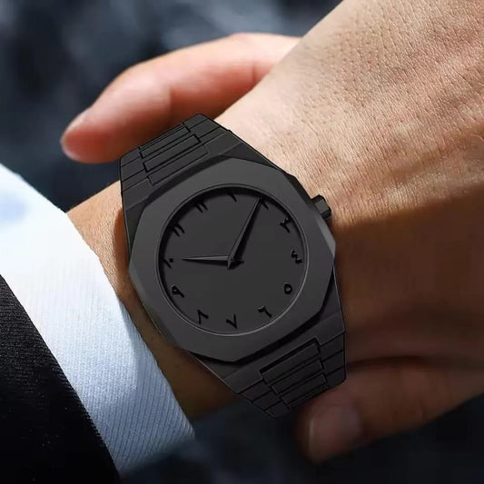 Black Arabic Aura Watch Stylish Aura