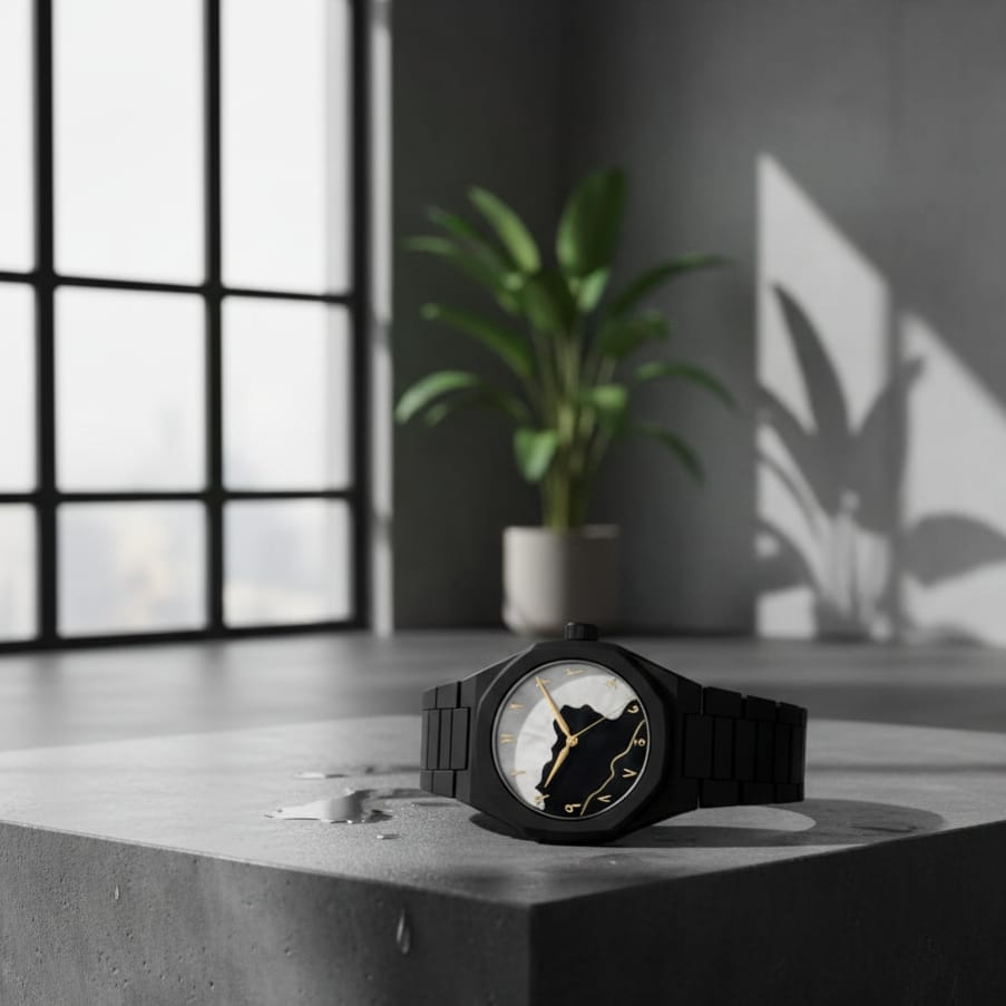 Black Arabic Aura Watch Stylish Aura